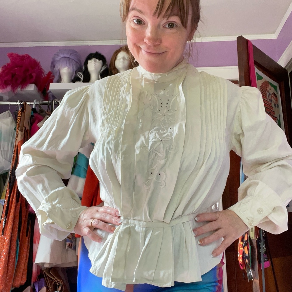 Vintage Edwardian Embroidered Blouse